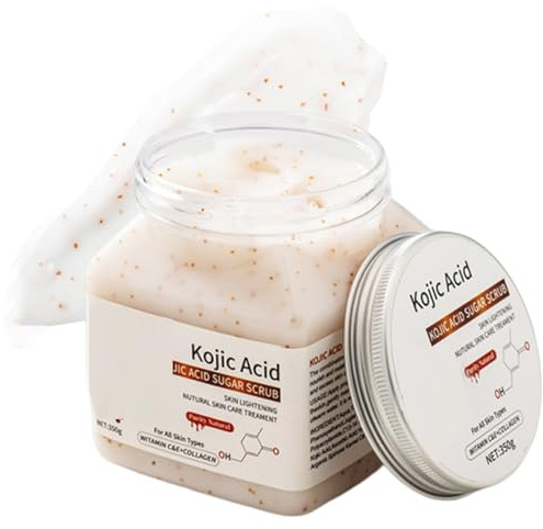 MEITREND Kojicsyra kroppsskrubb – Kojic Acid Body Scrub, 350 g Exfolierande skrubba, borttagare mörka fläckar, död hud, djuprengöring och kroppsvård för armhålor och bikinizon