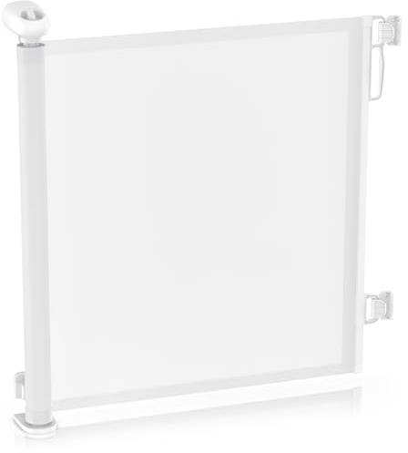 CSL - Schutzgitter Treppe Baby – Baby Schutzgitter für Treppen und Türen – bis zu 180 cm – Kindersicheres Absperrgitter – Treppenschutzgitter ausziehbar - Sicherheitsgitter Safety Gate