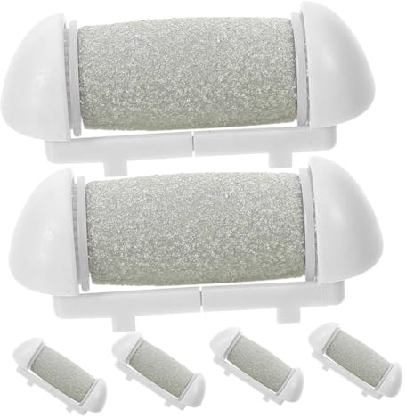 ELAYARD Têtes de Rechange pour Éliminer Callosités Lot de 6 Facile à Remplacer Rouleaux en Plastique Universels pour Appareil de Broyage des Pieds Électriques