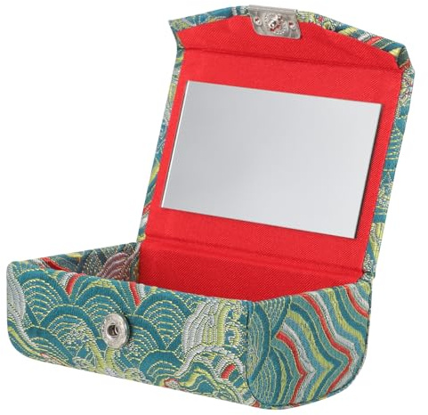 HEALEEP Porta Rossetto per Borsa Doppio Stampa Cinese, Astuccio per Trucco Compatto Resistente, Beauty Case da Viaggio Leggero e Decorativo per Donne, Organizer Cosmetici Portatile