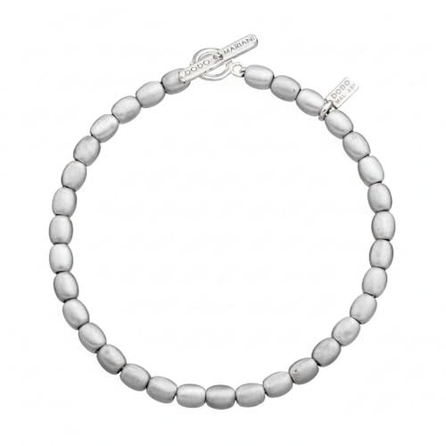 Dodo Mariani Braccialetto Uomo Argento 925 Ovo Satinato, 21 cm, Gioiello Artigianale Made in Italy, Rifinito a Mano, Base per Charms Dodo, originale ideale come regalo