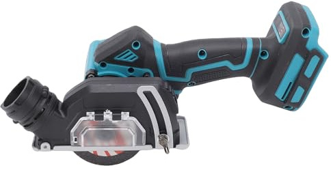 Annadue Mini Scie Circulaire sans Fil 21 V, Scie Circulaire Compacte sans Fil de 7,6 Cm avec Couvercle de Collecte de Poussière, 2 Lames, 19 000 Tr/min, Poignée en Caoutchouc Antidérapante,