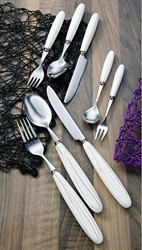 Serie di posate Belt in acciaio cromato per menu e caffè e torta o per dessert, con porzel Ann manici, senza parete Forchetta da cucina