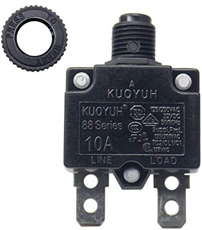 KUOYUH Circuit Breaker 88 series 125/250VAC 50/60Hz (1pc) (10A)