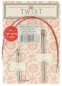 ChiaoGoo TWIST Lace Short Combo Set 2,75 mm, 5 cm & 8 cm Spitzen, Edelstahl