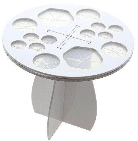 SuperglockT Make Up Pinsel Halter Pinsel Aufbewahrung Kosmetikpinsel Trockner Bürstenhalter Acryl Pinsel Organizer 14 Löcher (Weiß)