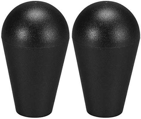 uxcell Ellipse Oval Joystick Head Rocker Ball Top Handle Arcade Game DIY Parts Replacement Black 2Pcs