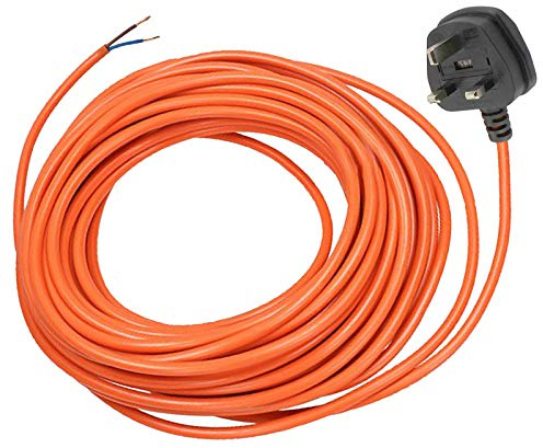 SPARES2GO Universal 12 Metre Cable & Lead Plug for Strimmers, Trimmers, Hedge, Cutters, Lawnmowers (12 Metre)