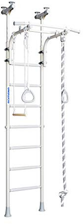 Wallbarz Family 4D Sprossenwand in Weiß-Grau, EG-KSK-004WG