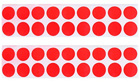 VICASKY Patch Correctif Cible Papier Extérieur Rouge 2 Cm pour Tir 900pcs Visibilité Maximale et Retour Instantané Conditions Faible Luminosité