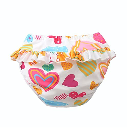 Ziemlich Schwimmwindel mit Rüschen, Auslaufsicher Badewindel Mädchen Junge,Waschbar Wasserdicht Baby Windelhose Badewindelhose,0-4 Jahre (Farbe a, L-28-36lb/2-3 Jahre)