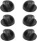 thirei 6 Piezas Topes Puertas Suelo Adhesivos, Tope de Puerta para Suelo, Autoadhesivo Para Proteger la Pared y Muebles, Negro
