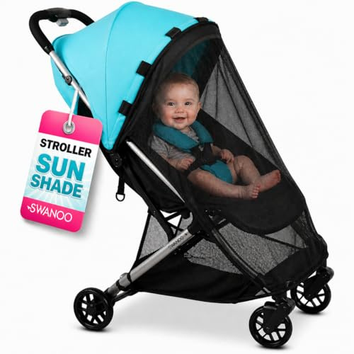 Universal Stroller Sun Shade Cover, UPF50+, Mosquito Net, Magnetic