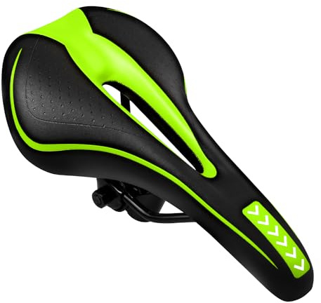 New Gel Bike Seat, MSDADA Bike Saddle for Men & Women, Waterproof Bicycle Seat Comfortable Soft Cushion for Road Bike, Mountain Bike, Exercise Bike, City Bikes(Black)