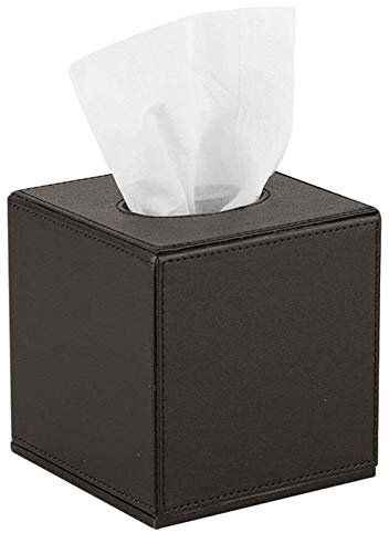 TiStm Tissue-Box-Abdeckung, Taschentuchbox-Halter, PU-Leder, Haushalt, Büro, quadratisch, Würfel, Tissue-Papierhalter, Box-Abdeckung, einfach, modern, Serviettenhalter Boxen