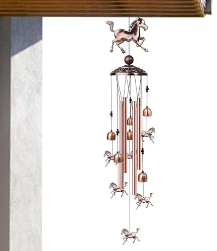 Carillon éolien en métal | Carillon éolien vintage – Carillon éolien rétro pour la maison, la terrasse, l'arrière-cour, la décoration de jardin, carillon éolien décoratif pour intérieur