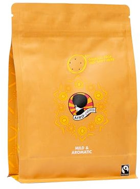 AFRO COFFEE Mild & Aromatic I 250g Premium Bio Kaffeepulver Fairtrade I Arabica & Robusta Kaffee Pulver I Kaffee gemahlen aus Ostafrika mit blumiger Note I handgepflückt, mittel geröstet, säurearm