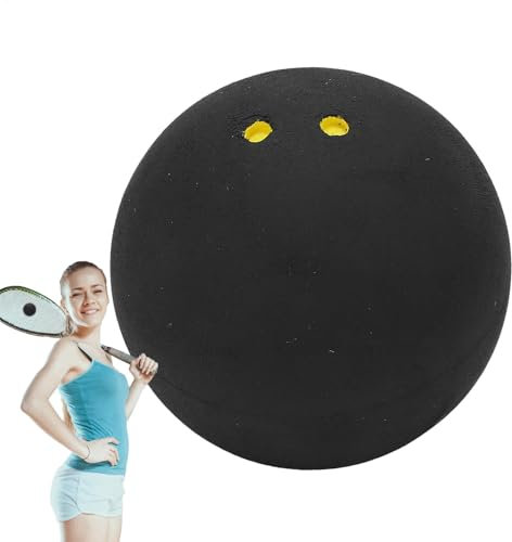 Squashbälle mit gelbem Doppelpunkt, 38 mm Gummiball mit doppeltem gelben Punkt, professioneller Handball, Squashschlägerbälle für Clubspieler, Training