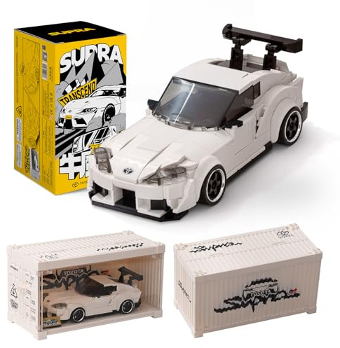 Toyota Supra Auto Bausatz mit Anzeigebox, offizielles Toyota Lizenzprodukt, | Kompatibel mit Speed Champions Technik Sportwagen, Bauspielzeug für Erwachsene und Kinder im Alter von 8-16 Jahren(367 Teile)
