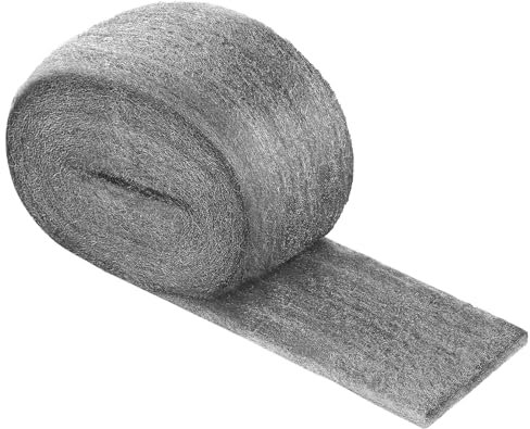 Foxtune Wire Wool, 3 Meter Steel Wool Mice Blocker 0000 Fine, Hole Filler Wall Wirewool Mice for Cleaning, Metal Polish, Wood, Rats Rodent Control for Kitchen, Garage, Attics, Garden