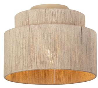 meineWunschleuchte Deckenleuchte mit Lampenschirm aus Jute Natur, Ø 30cm