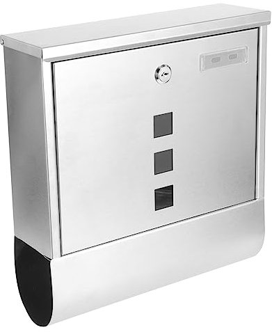 Uonlytech Edelstahl Wandbriefkasten Mit Schloss Modernes Design Für Außen Platzsparend Und Installieren Für Haushalte Und Büros Wetterfest Und Langlebig