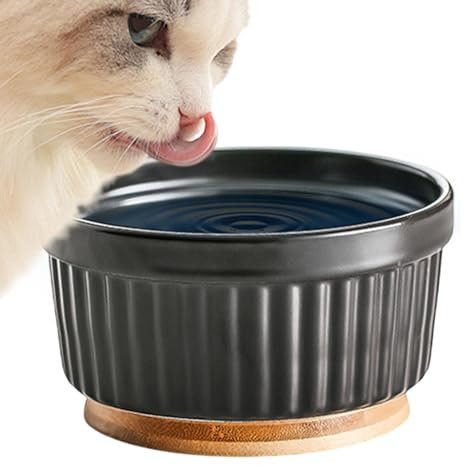 Opilroyn Beheizter Wassernapf für Katzen, Beheizter Wassernapf für Haustiere - Thermostatischer Futternapf für Hunde - Wärmender Futterspender für Welpen, Futterstation für Hundefutter aus Keramik