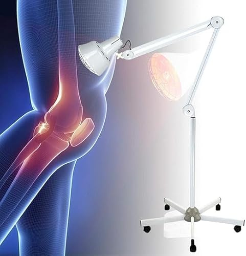 LNINNERY Infrarotlampe Rotlichtstrahler, 275W für Physiotherapie und Massage 220V Weiß