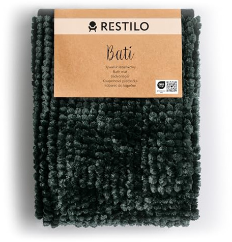 RESTILO Tappeto Bagno Antiscivolo 60 x 90 cm Tappetino da bagno super assorbente Antracite Bati