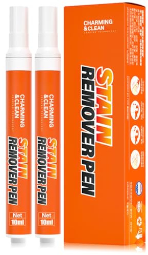 2PCS Clothes Stain Remover Pen - Instant Stain Remover for Clothes, Quick Drying & Effective, Travel & Pocket Size, Works Instantly on Fresh Spills