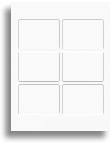Dickes, bedruckbares Spielkartenpapier, 45,4 kg Einband (271 g/m²), 10 Blatt/60 leere Spielkarten für Tintenstrahl- und Laserdrucker, mattes Finish