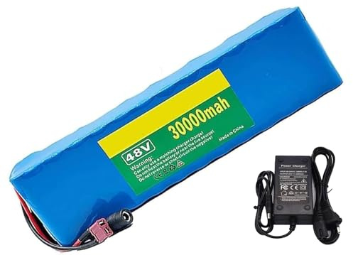 Batería De Bicicleta Eléctrica Plegable De 48 V Y 30 Ah, Batería De Litio Integrada De 48 V, 25 Ah Y 30 Ah Para Motor De 1000 W, 750 W, 500 W Y 200 W Con Cargador. 48V 30Ah,T