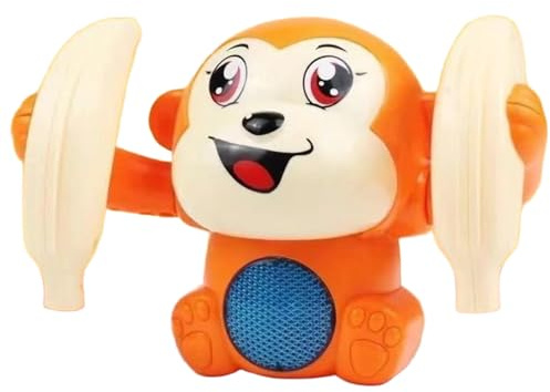 Pesoncarl Roll & Glow Monkey Crawling Baby Toy with Lights and Sounds for 6 Months and up