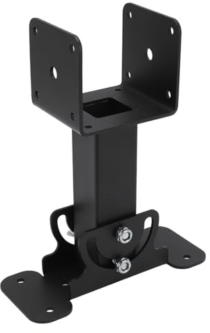 Bnineteenteam Pergola Roof Riser Brackets, Heavy Duty Black Carbon Steel Kit with 180 Degree Angle Adjustable for Patio Gazebo Outdoor Use