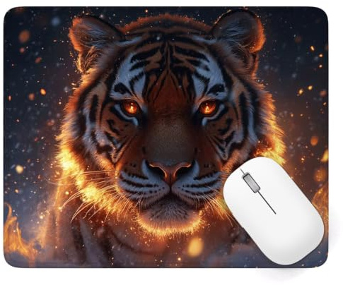 Alfombrilla Ratón 340 x 280 mm, Tigre Alfombrilla Ratón Gaming, A-1383 | Pequeña Mouse Pad con Impermeable y Antideslizante, Mousepad Animal Mejora la Precisión y Velocidad, para PC Teclado Gamer