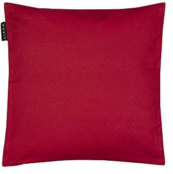 LINUM Annabell Elegant Kissenhülle 40x40 cm, 100% Baumwolle, Maschinenwaschbar, Rot