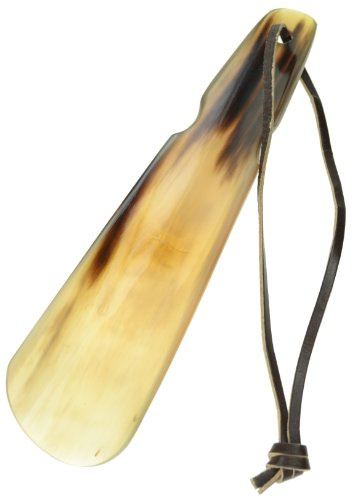 Dasco 18 cm/18 cm lång - platt handgjort äkta horn skohorn