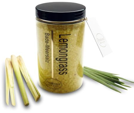 Frankonia BATH & SPA Badesalz Lemongrass – Totes Meer Salz – Wellness Badezusatz – Meersalz – Badekristalle – Pflege & Entspannung für Körper & Geist – 450 g – vegan