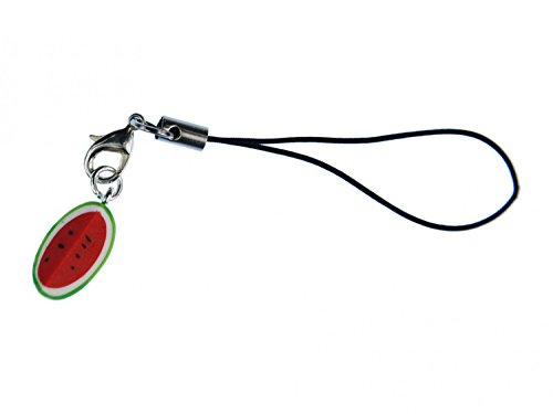 Miniblings Melone Handyanhänger Wassermelone Handyschmuck Achtel rot grün | Zum Kombinieren gedacht, gefertigt in Berlin, in kleiner Serie hergestellt
