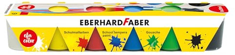 Eberhard Faber 575509 - Schulmalfarben EFA Color, 6 Farben je 25 ml, Malfarben Kinder