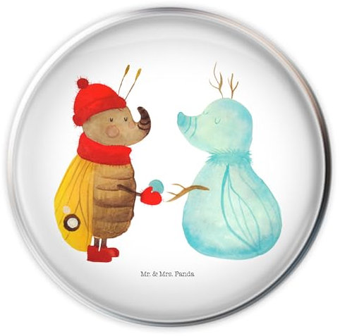 Mr. & Mrs. Panda waschtischstöpsel Nachtfalter Schneemann - Geschenk, Schnee, Waschbecken Stöpsel, Ablaufgarnitur, Abflussstopfen, Abfluss, Weihnachten, Weihnachtsgruß, Winter