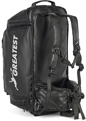 Greatest Ultimate Frisbee Bag 60 Liter Integrierte isolierte Kühltasche und Organisationsfächer Wasserdichter Sport-Rucksack für Outdoor-Sport, Reisen und mehr, Silber, Sporttasche