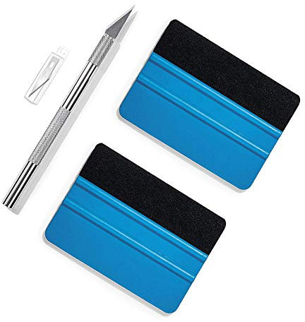 Ewrap Vinyl Wrap Tool Kit Window Film Tint Tool Wallpaper Tool with Felt Squeegee, Trim Tool for Self-Adhesive Film,Car Vinyl, Window Tinting, Craft Works