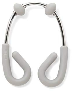 Umbra Flex Doppel-Duschvorhangringe, Chrom/Grau,