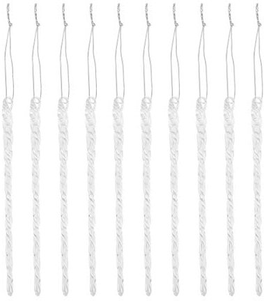 NUOBESTY Glas eiszapfen Ornamente klar eiszapfen für Weihnachtsbaum 10 stücke eiszapfen Tropfen Ornament Weihnachtsbaum hängen anhänger Tropfen Urlaub Baum DIY Garten Party hochzeitsgeschenk