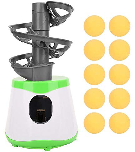 Kinder Anfänger Ping Pong Automatikmaschine, 10 Bälle Tischtennis Trainer Bälle Launcher Trainingsmaschine Tischtennis Roboter