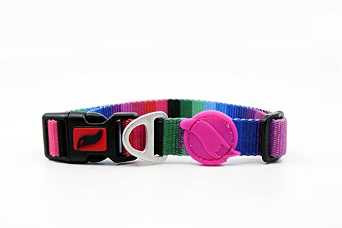 ASTORPET | Tailpetz Hund Halsband Justerbar Mjuk Touch Halsband. Säkerhetsstängning och sydd slinga Wave - Storlek S