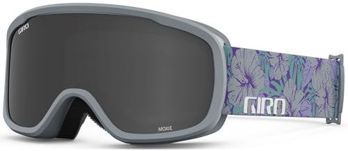 Giro Moxie Damen Skibrille/Schneebrille – Grau Botanisch – Ultra Schwarz/Gelb