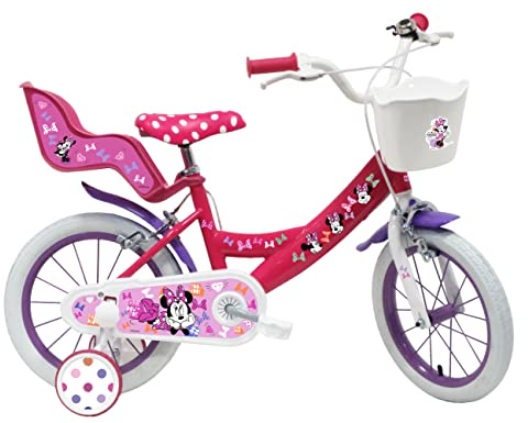 ATLAS Minnie/Disney Mädchenfahrrad, 14 Fuß, Kinderfahrrad, Rosa