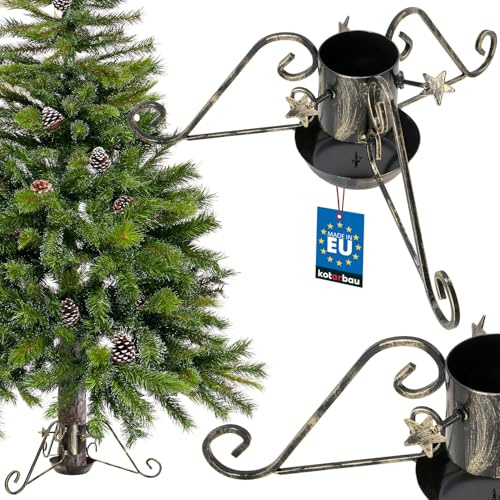 KOTARBAU® Weihnachtsbaumständer mit Wassertank ⌀ 100 mm Christbaumständer Schwarz mit Wasserbehälter Tannenbaumständer Baumständer Weihnachten Weihnachtsbaum Ständer Weihnachtsbaumhalterung Stahl